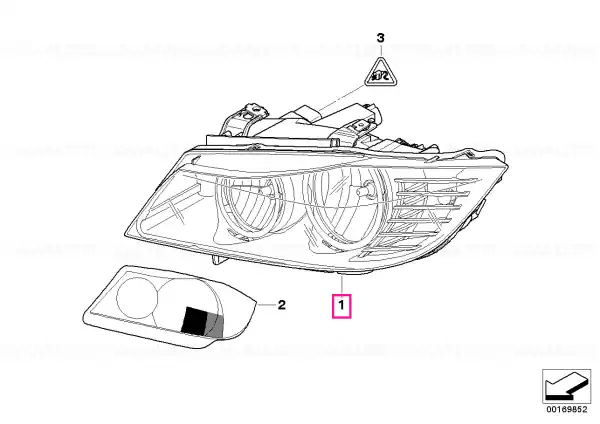 AHL-xenon headlight, right ZKW - BMW Reducere