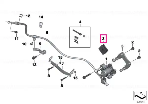 Set plăcuțe frână parcare - BMW Motorrad Retur ușor