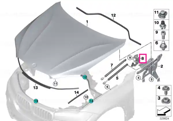 Actuator, left FGS - BMW Ofertă limitată