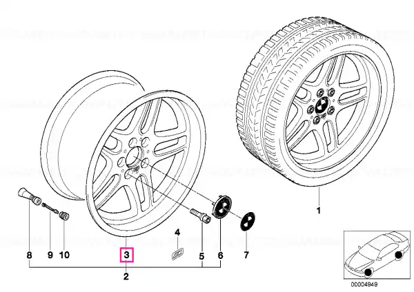 Mai ieftin Alloy rim, forged 9JX18 ET:22 - BMW