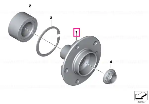 Plată sigură Drive flange hub - BMW