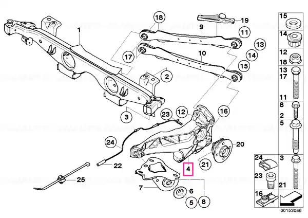 Trailing arm, left - BMW - Mini Preferatul clienților