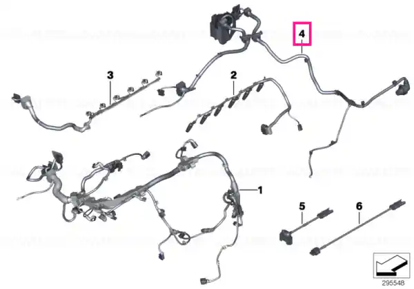 wiring harness, engine trans. module - BMW Livrare gratuită