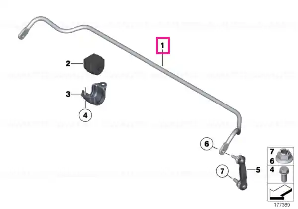 Stabilizer, rear D=16MM - BMW Ofertă specială