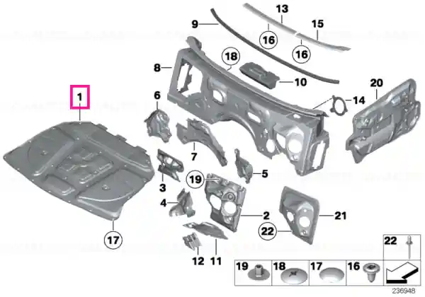 Premium Sound insulating engine hood - BMW