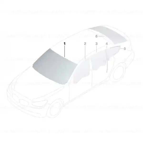 Parbriz tenta verde BMW Seria 5 F07 GT Popular
