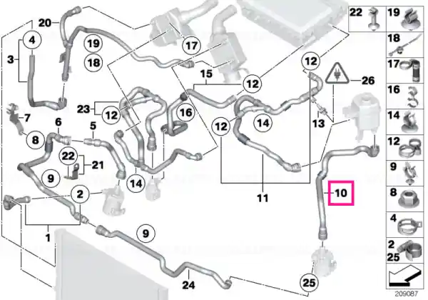 Furtun lichid răcire - BMW Transport gratuit