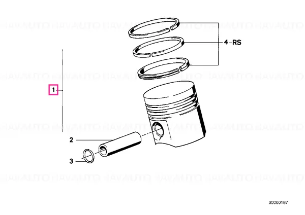 Nu rata Mahle piston 94,955MM("0") - BMW