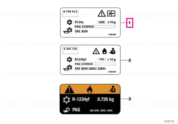 Expediere rapidă Label, coolant 520+/-10G - BMW