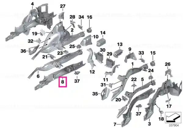 Side member, lower right - BMW Vezi acum