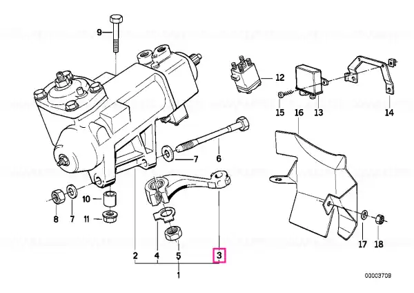 Plată securizată Pitman arm - BMW