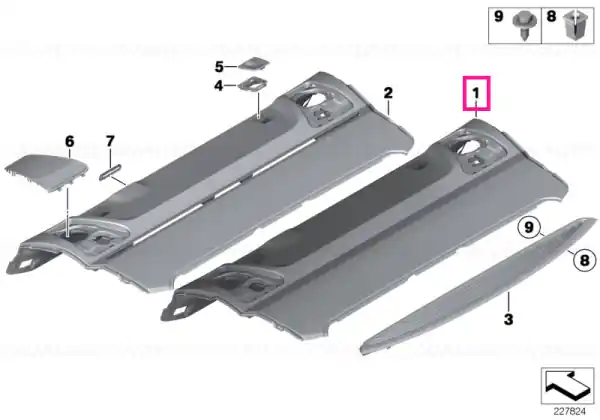Plată sigură Parcel shelf, rear ANTHRAZIT - BMW