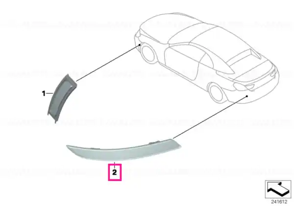 Plată sigură Reflector, rear right - BMW