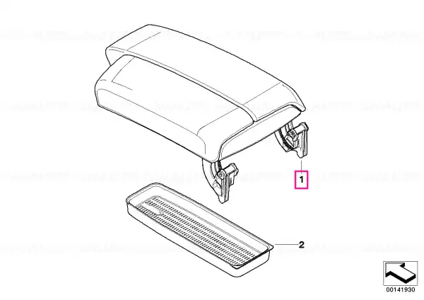 Armrest, front middle JADEGRAU - BMW Reducere de preț