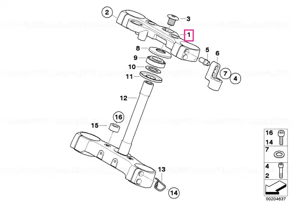 Upper fork cross brace - BMW Motorrad Chilipir