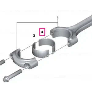 Bearing shell, rod side, blue, stage 0 - BMW Motorrad Livrare gratuită
