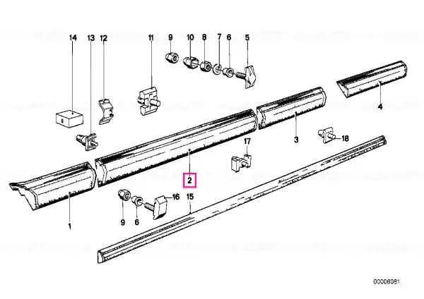 Moulding door front right - BMW Disponibil imediat