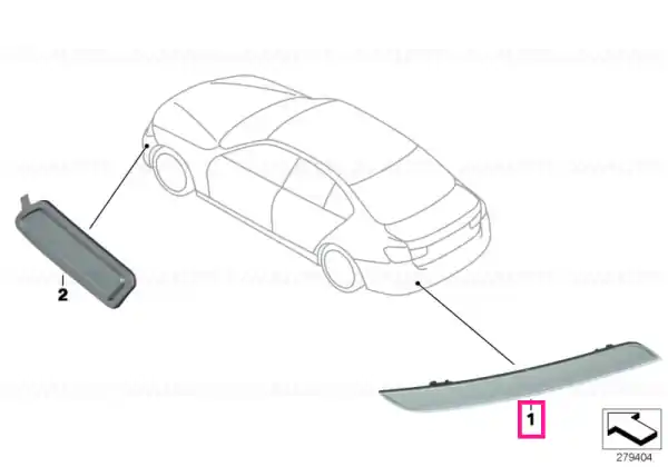 Comandă acum Reflector, rear left - BMW