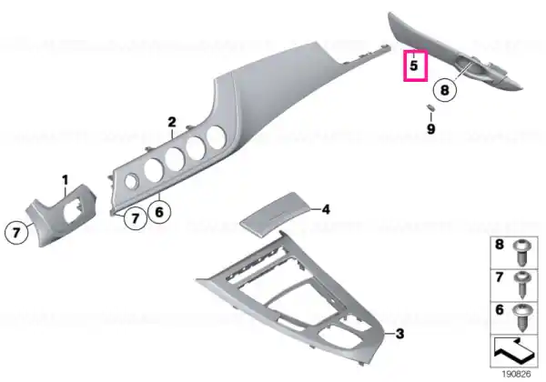 Ofertă limitată Door opener, front left ALU CARBON - BMW