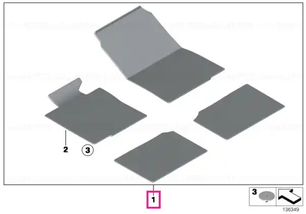 Cumpără acum Set covorase fata/spate, Velur, Bej - BMW Seria 3 E90 E91 - autoturisme RHD (volan pe partea dreapta)