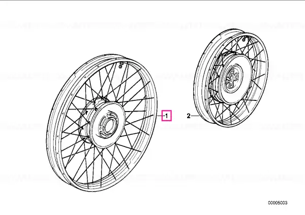 Spoke wheel front 2,50X18 MT H2 - BMW Motorrad Plată securizată