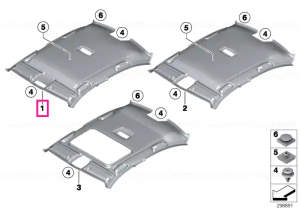 Lichidare de stoc Moulded roof lining OYSTER - BMW