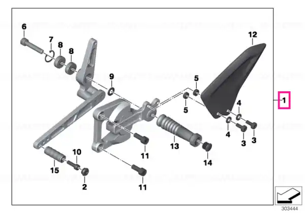 Preț promoțional Footrest system, left - BMW Motorrad