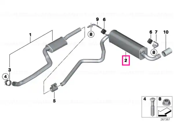 Chilipir Rear silencer - BMW