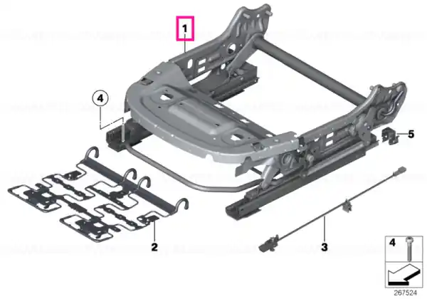 Seat frame, left - BMW - Mini Cel mai vândut