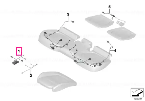 Wiring set seat, driver's side - BMW Ieftin
