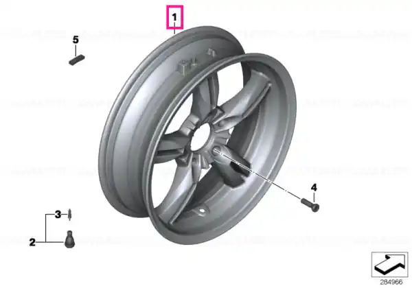 Ieftin Black rear wheel - BMW Motorrad