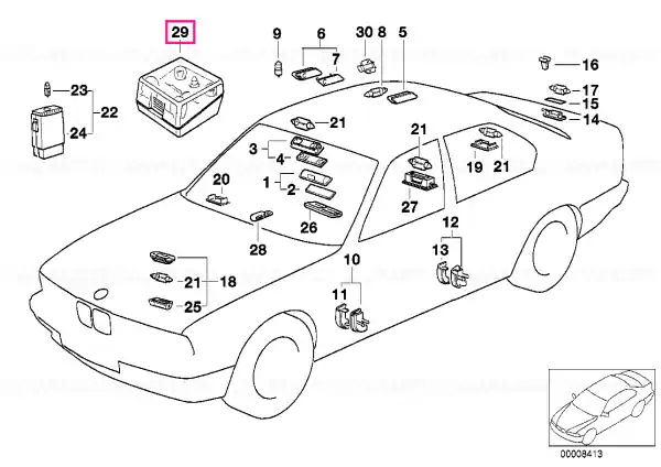 Preț redus Spare bulbs box - BMW