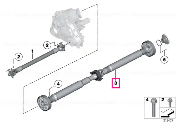 Ansamblu arbore transmisie spate, SPEC: L=1528MM - BMW Calitate înaltă