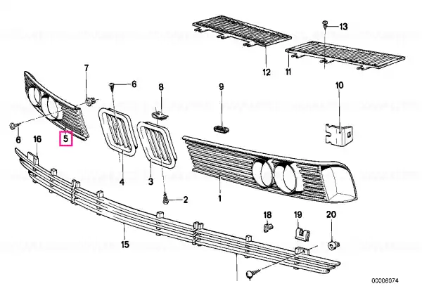Grille right - BMW Preferatul clienților