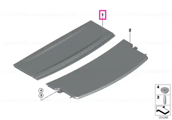 Reducere extra Storage shelf, front ANTHRAZIT - BMW