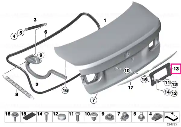 Nu rata Number plate carrier, rear JAPAN - BMW