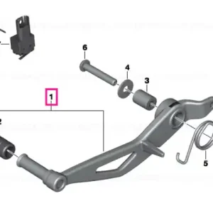 Brake pedal - BMW Motorrad Livrare gratuită