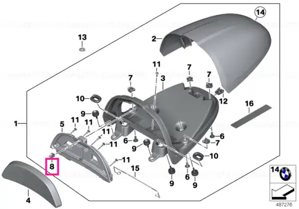 Snap-lock coupling 7MM - BMW Motorrad Premium