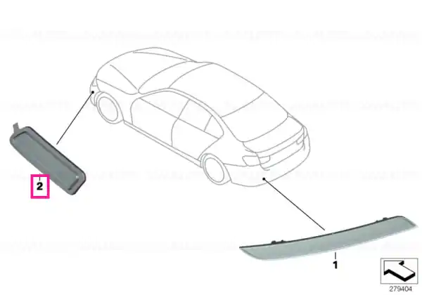 Livrare expres Side marker light, left - BMW