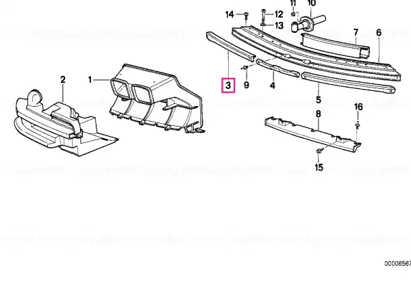 Intermediate piece, right - BMW Retur gratuit