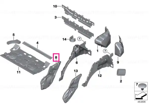Ofertă limitată Sound insulating door rear left - BMW