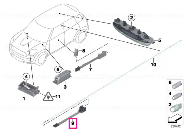 Reducere LED module / optical fibre - BMW - Mini