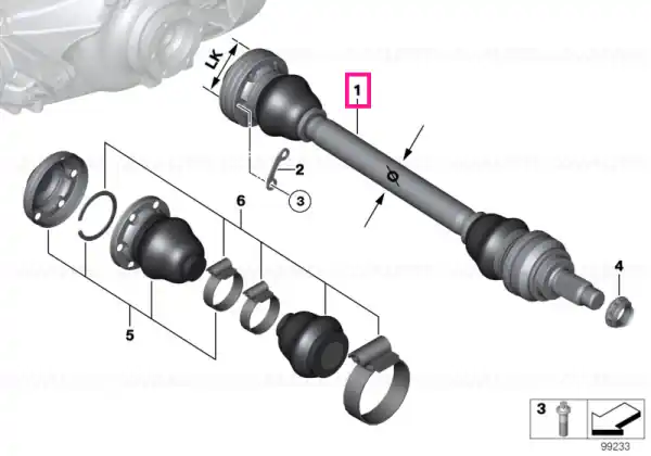 Calitate înaltă Arbore ieșire schimb LK=100MM/D=31MM - BMW