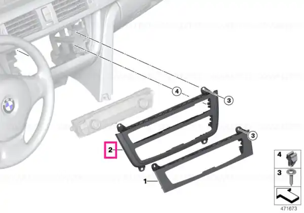 Ieftin Ornament unitate A/C - BMW