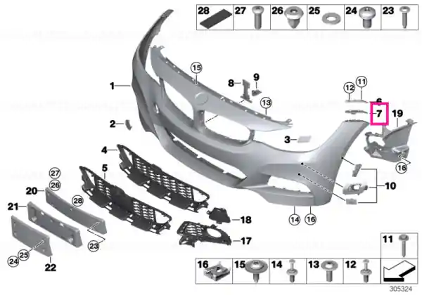 Popular Suport panou lateral front jos dreapta - BMW