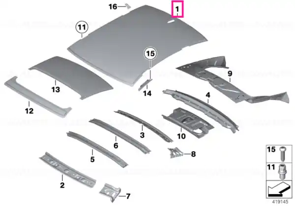 Premium Roof panel f lifting-sliding roof - BMW