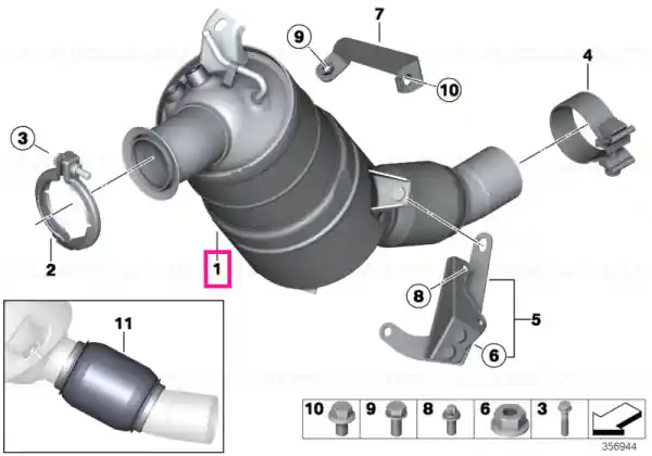 Nu rata Filtru particule evacuare DPF - BMW Seria 1 E81, E82, E87, E88; X3 E83 - EU5