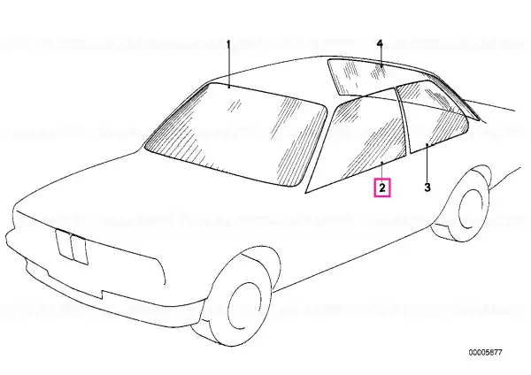 Door window green front right - BMW Preferatul clienților