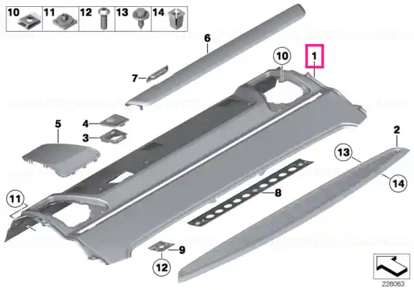 Preț promoțional Storage tray, retracting sun blind ANTHRAZIT - BMW