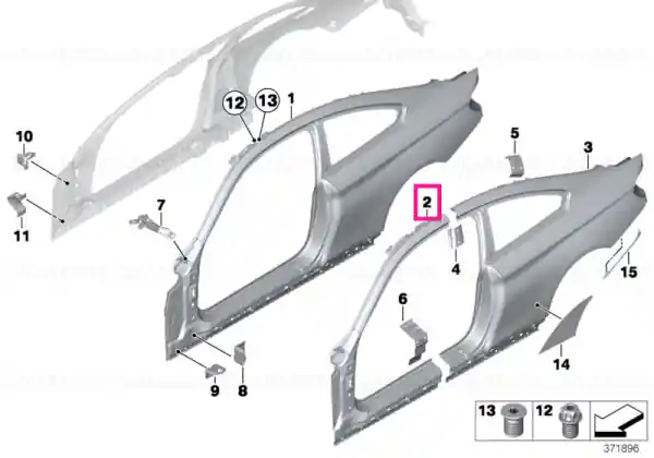 Left exterior column A - BMW Disponibil imediat